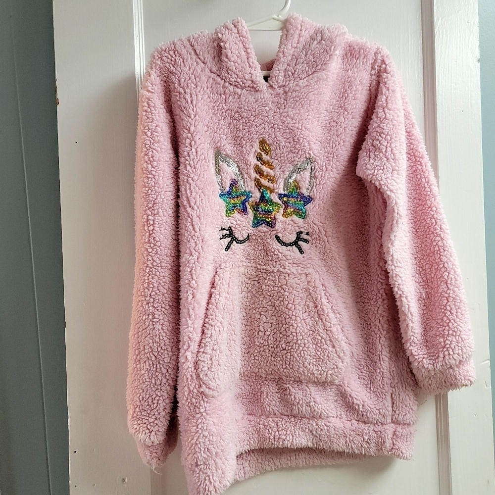 My Destiny, Kid's Pink Unicorn Hoodie, Size 7/8